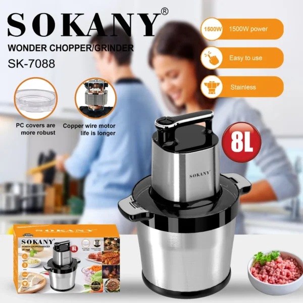 PICATODO SOKANY VASO METAL 8L 1500W - Image 2