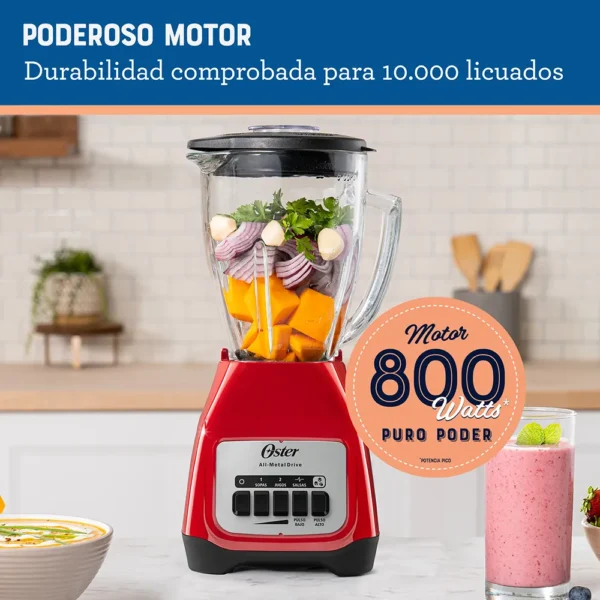 Licuadora Oster® 2 velocidades más pulso y vaso de vidrio - Image 3