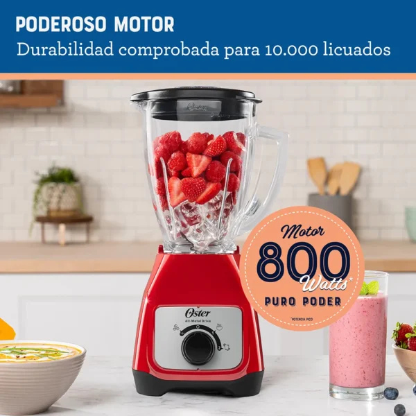 Licuadora Oster® con vaso de vidrio y control de perilla - Image 3