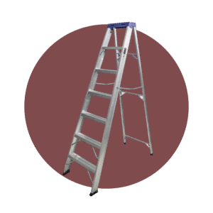 ESCALERA DE ALUMINIO TIPO TIJERA 7 PELDAÑOS