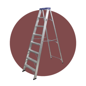 ESCALERA DE ALUMINIO TIPO TIJERA 8 PELDAÑOS
