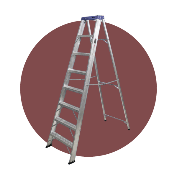 ESCALERA DE ALUMINIO TIPO TIJERA 8 PELDAÑOS