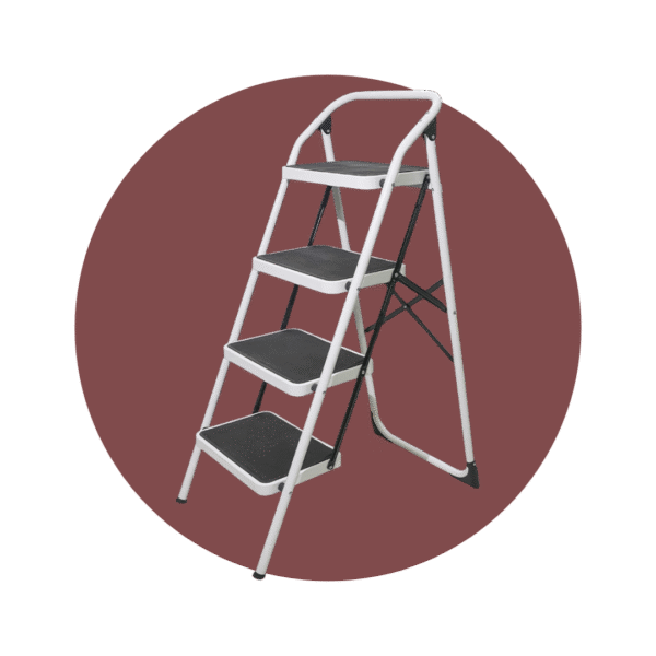 ESCALERA DE ACERO PARA HOGAR 4 PELDAÑOS