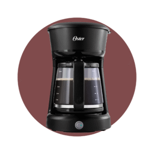 Cafetera Oster® con Jarra de Vidrio y Filtro Permanente 12 tazas