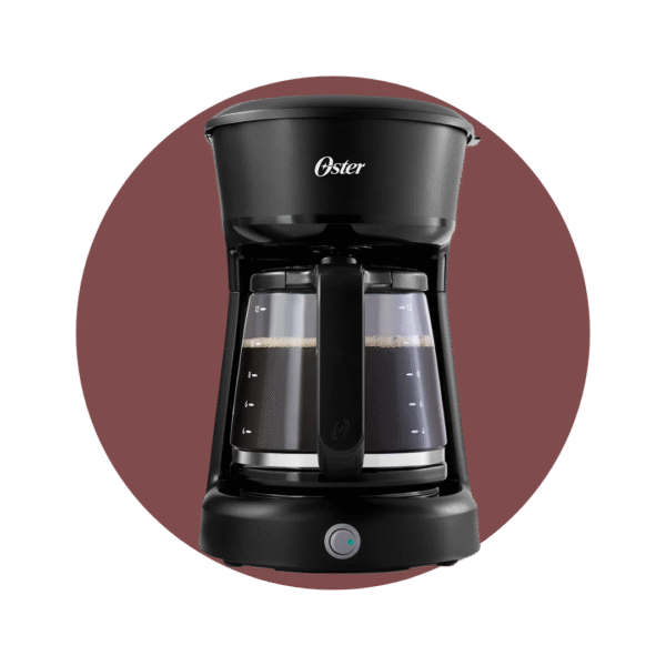 Cafetera Oster® con Jarra de Vidrio y Filtro Permanente 12 tazas