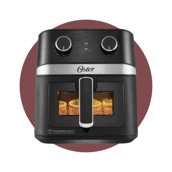 Freidora de Aire Manual Oster® Recubrimiento DiamondForce con Ventana y Luz Interna 6L