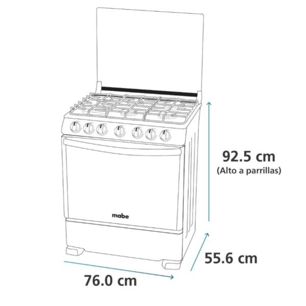 Cocina de Piso a Gas 76 cm Grafito Mabe - Image 6