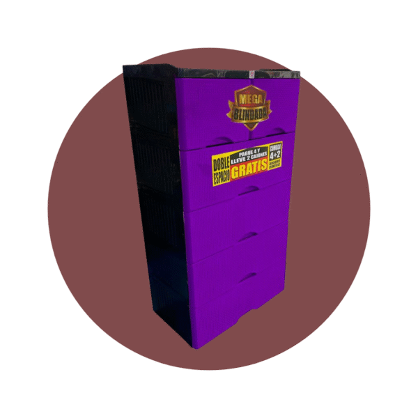 CAJONERA RATTAN VICTORIA 5 PISOS BLINDADAS