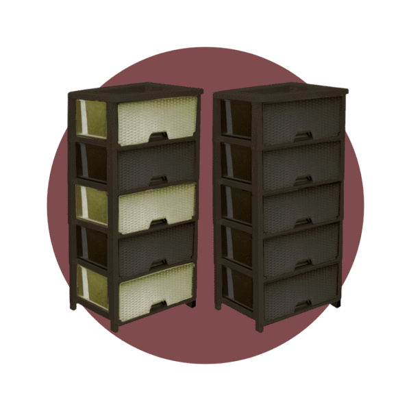 CAJONERA RATAN GLAMOUR CLIP 5P CAF/BGE 2