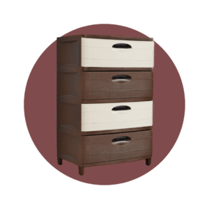 CAJONERA PICA SUPER MADEIRA 4P CAFE/BEIGE
