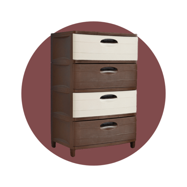 CAJONERA PICA SUPER MADEIRA 4P CAFE/BEIGE