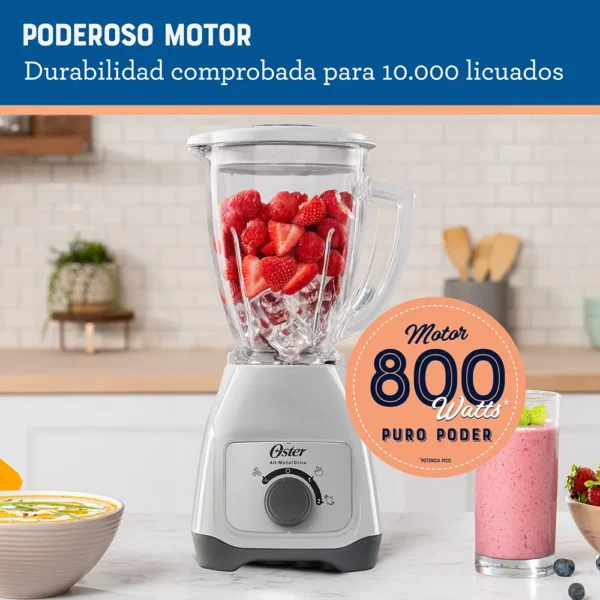 Licuadora Oster® con vaso de vidrio y control de perilla 2 Velocidades - Image 3