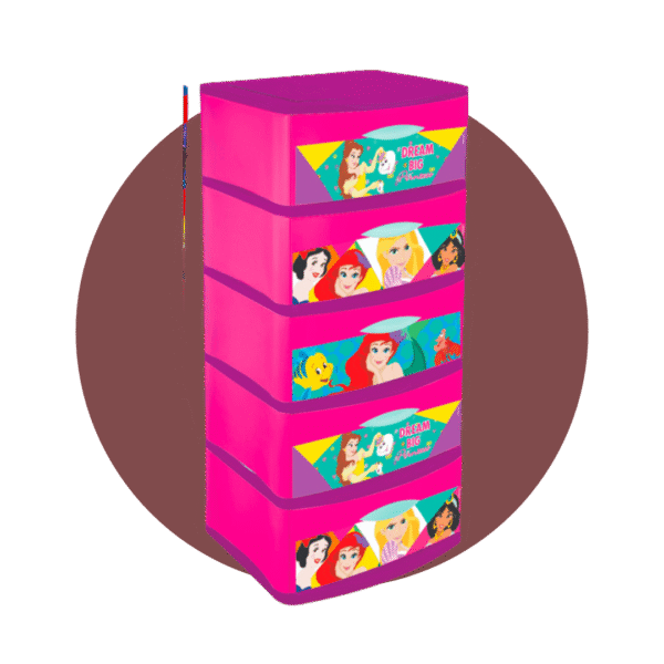 CAJONERA PICA PRINCESA 5P DISNEY ROSADO
