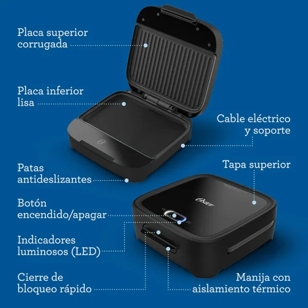Sandwichera Oster® Compacta con Platos Hondos - Image 5
