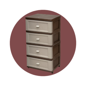 CAJONERA MADEIRA DELUXE 4P CAFE/BEIGE