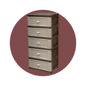 CAJONERA MADEIRA DELUXE 5P CAFE/BEIGE