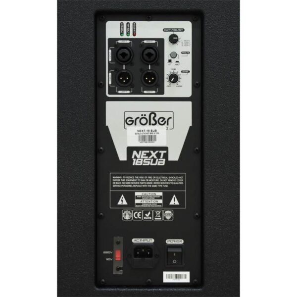 SUB BAJO ACTIVO GROBER 18" 1200W / 600W RMS - Image 2