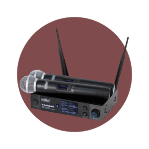 MICROFONO INALAMBRICO DOBLE UHF GROBER