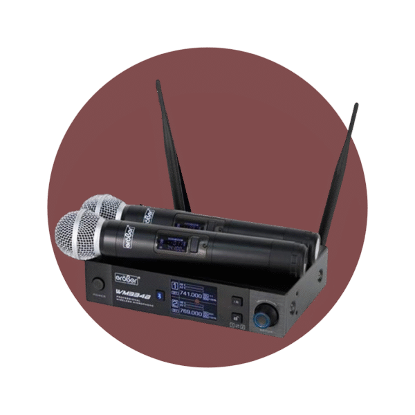 MICROFONO INALAMBRICO DOBLE UHF GROBER