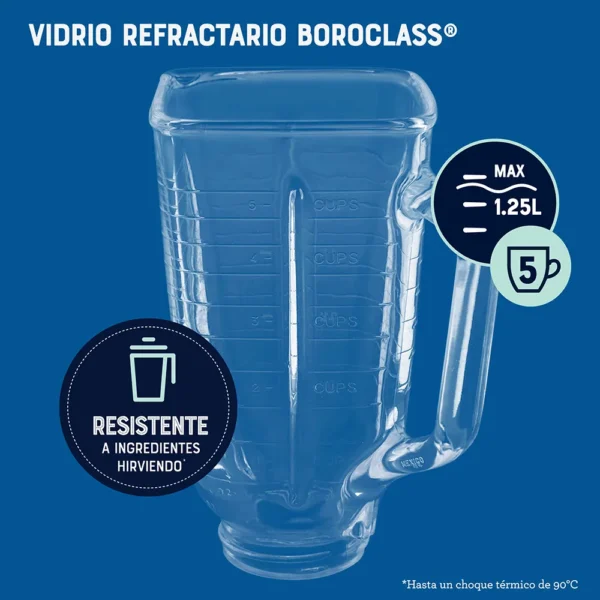 Licuadora clásica Oster® roja con perilla ergonómica de 3 velocidades - Image 4