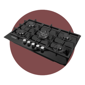 ENCIMERA CONTINENTAL 5 QUEMADORES VIDRIO TEMPLADO