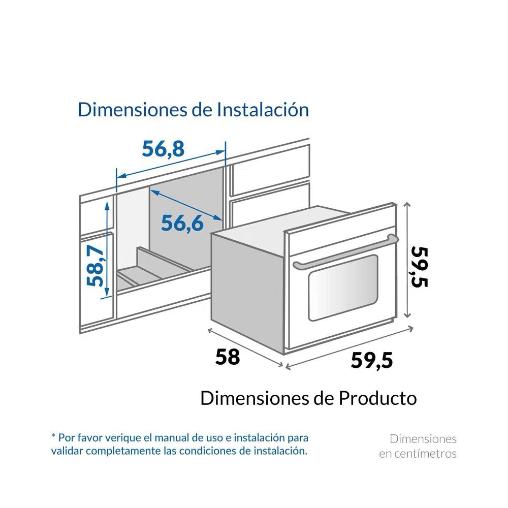 Horno de empotrar eléctrico Challenger inox 60 cm 220V - Image 4
