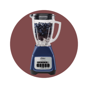 Licuadora Oster® Azul 2 velocidades más pulso y vaso de vidrio