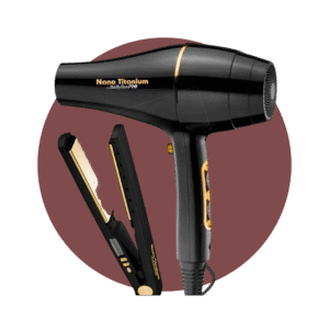 Combo Secador 2000w y Plancha 1¼ Nano Gold