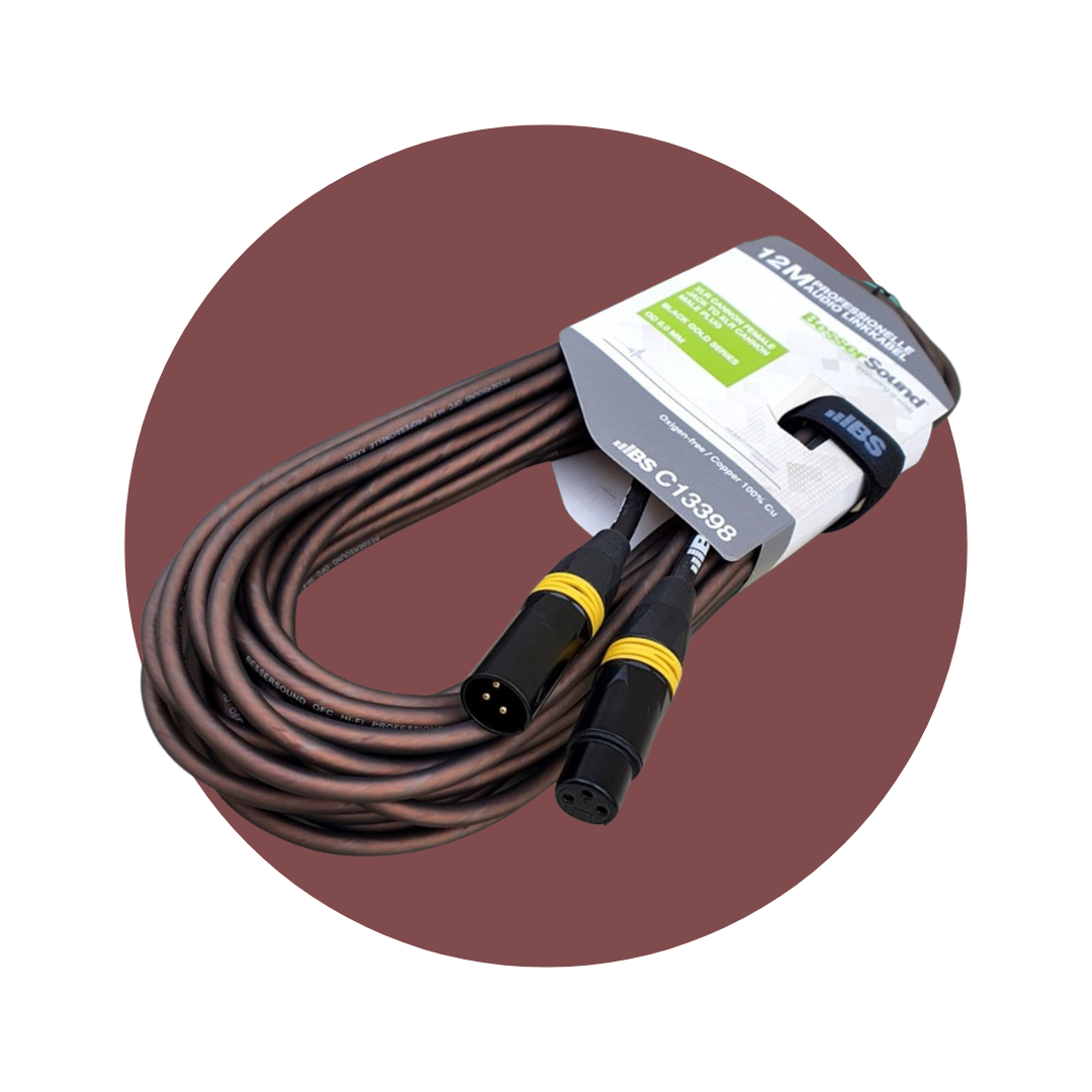 CABLE DE AUDIO 12M CANON MACHO A CANON HEMBRA