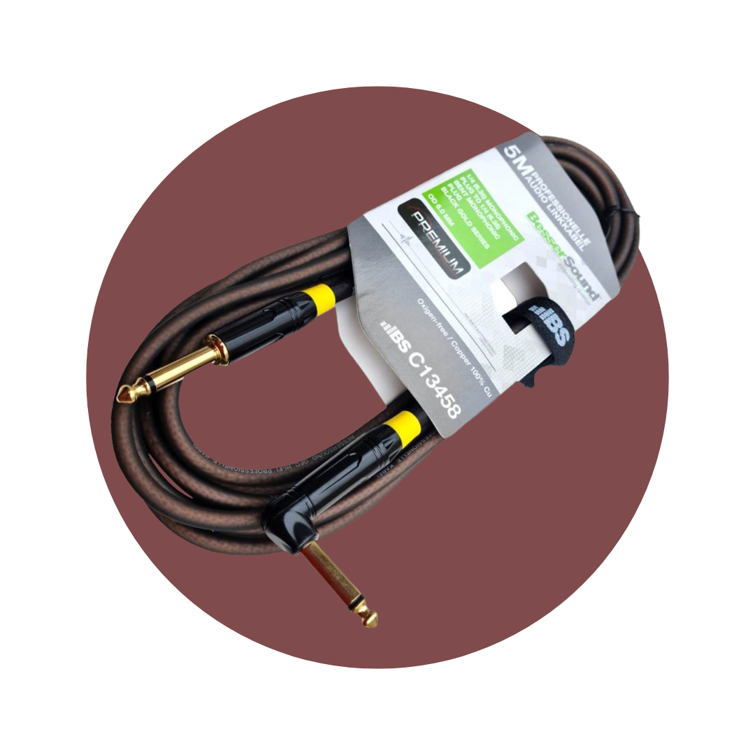 CABLE DE AUDIO 5M PLUG 1/4 A PLUG 1/4 EN L