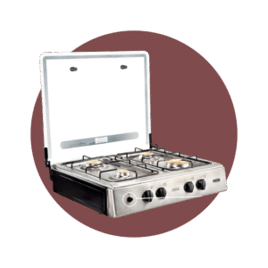 COCINETA ECOLINE FIORENCIA II C/T INOX NEGRO CON ENCENDIDO ELECTRICO