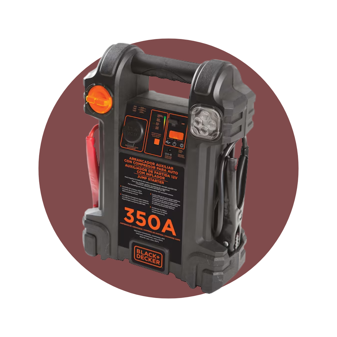 Arrancador Auxiliar BLACK+DECKER con Compresor para Autos 350Amp