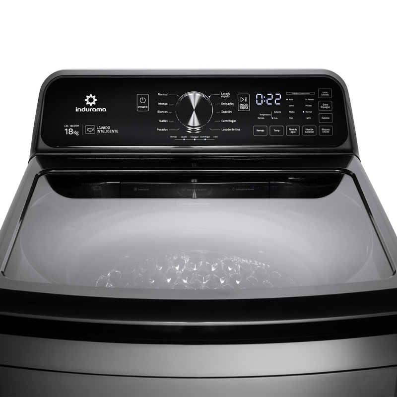LAVADORA AUTOMÁTICA INDURAMA 18KG TITANIUM | LRI-18CRPP - Image 2