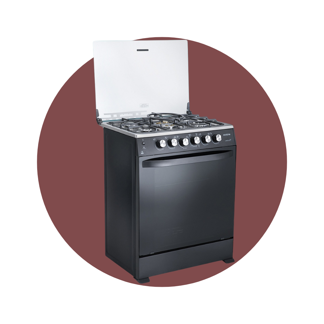 COCINA ECOLINE URSULA 30" 5 QUEMADORES DOBLE HORNO