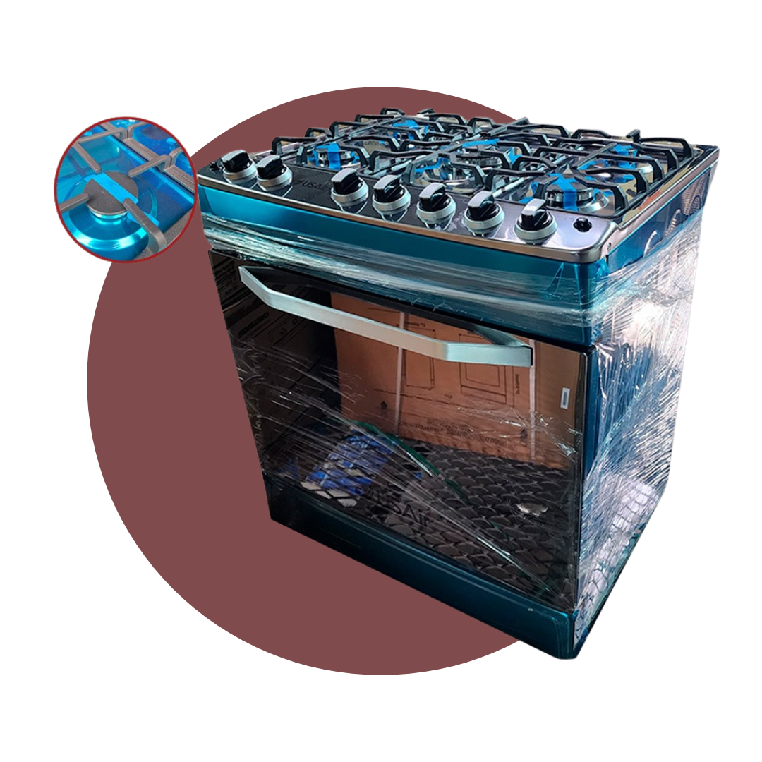 COCINA USAIR 5 QUEMADORES PARRILLA GRUESA