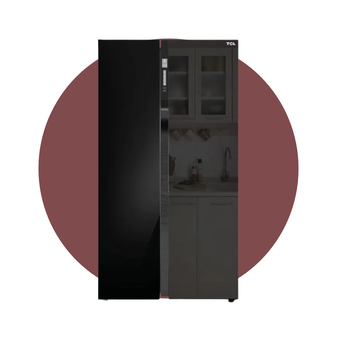 Refrigerador Side By Side TCL 650 Litros Color Negro