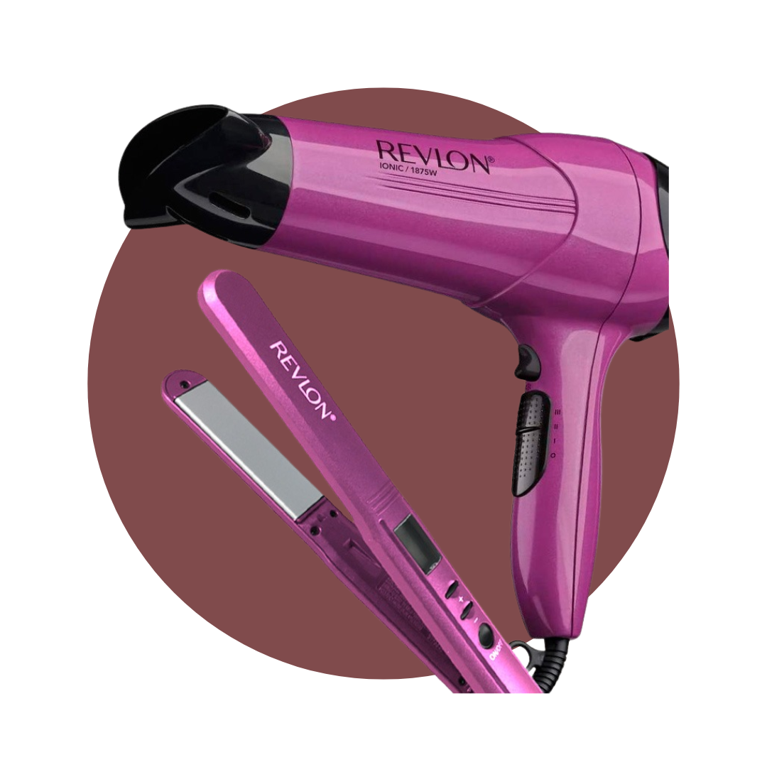 COMBO REVLON SECADOR Y PLANCHA VIOLETA