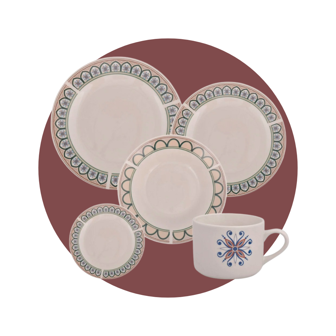 JUEGO DE VAJILLA 20 PIEZAS REDONDA