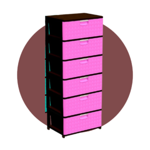 CAJONERA SUPREMA 6P FUCSIA/CAFE PICA