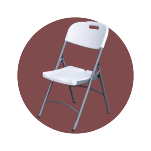 Silla plegable blanca