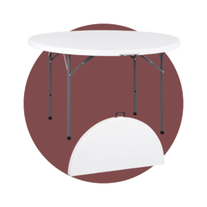 Mesa redonda plegable