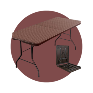 Mesa plegable ratan café
