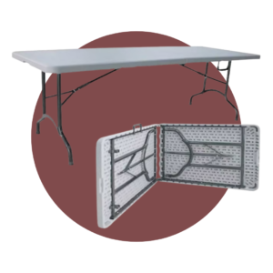 Mesa plegable blanca