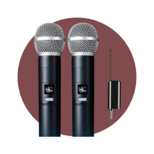 MICROFONO INALAMBRICO UNIVERSAL UHF DOBLE