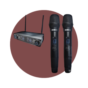 MICROFONO INALAMBRICO DOBLE UHF GROBER WM332