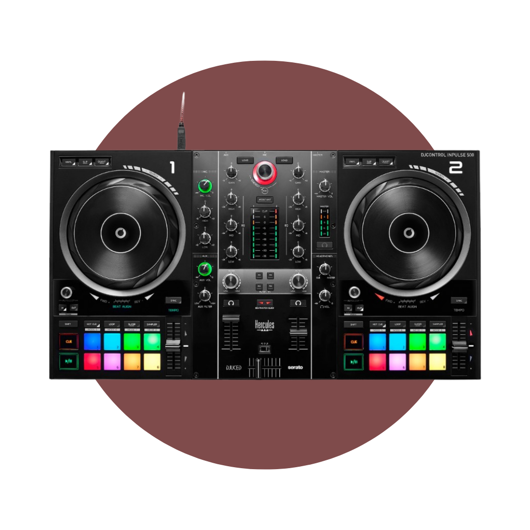 Controlador DJ jog wheels HERCULES INPULSE 500