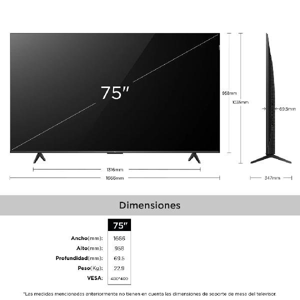 TELEVISOR TCL 75" 4K UHD GOOGLE TV - Image 5