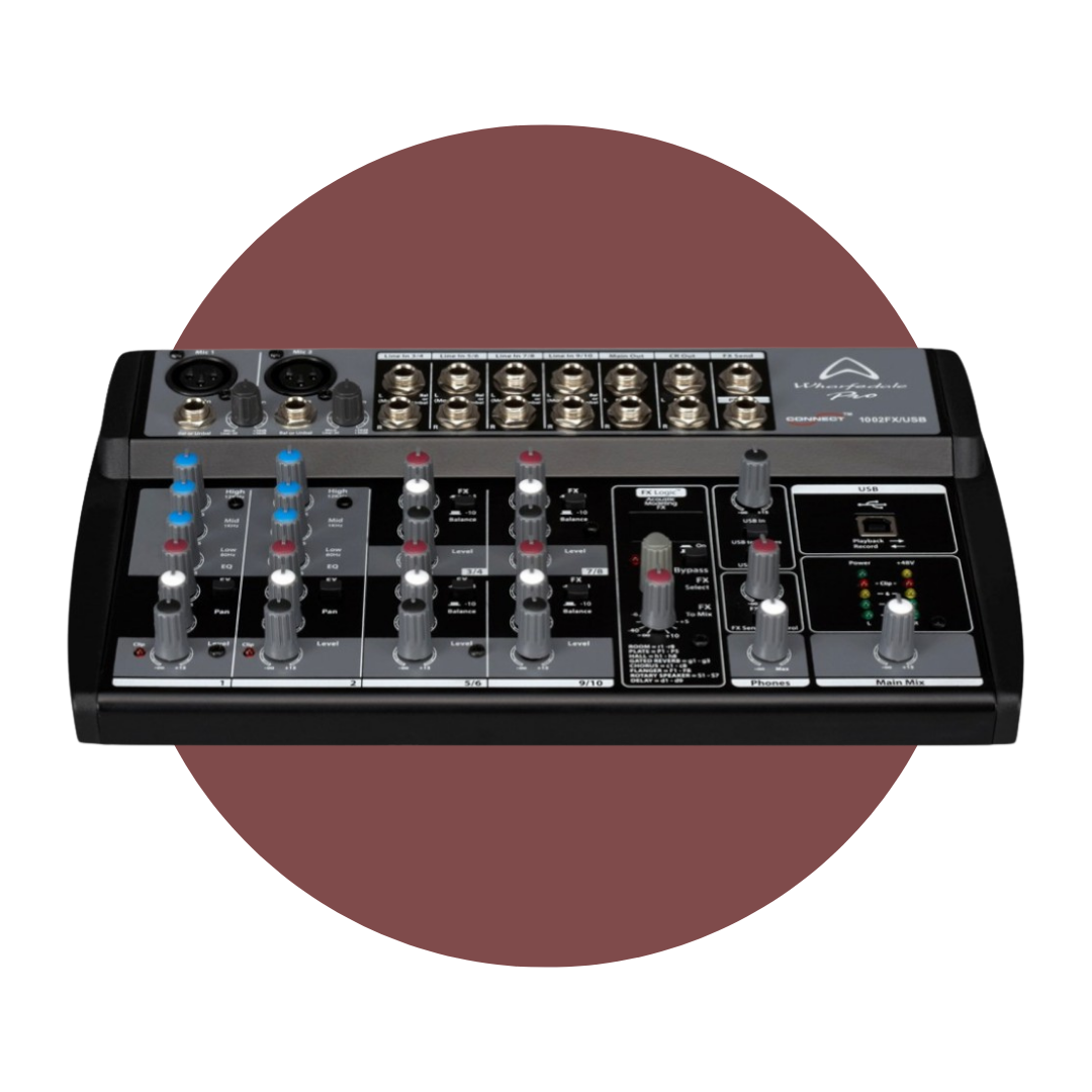 Mezclador Analógico 10 canales WHARFEDALE CONNECT 1002FX-USB