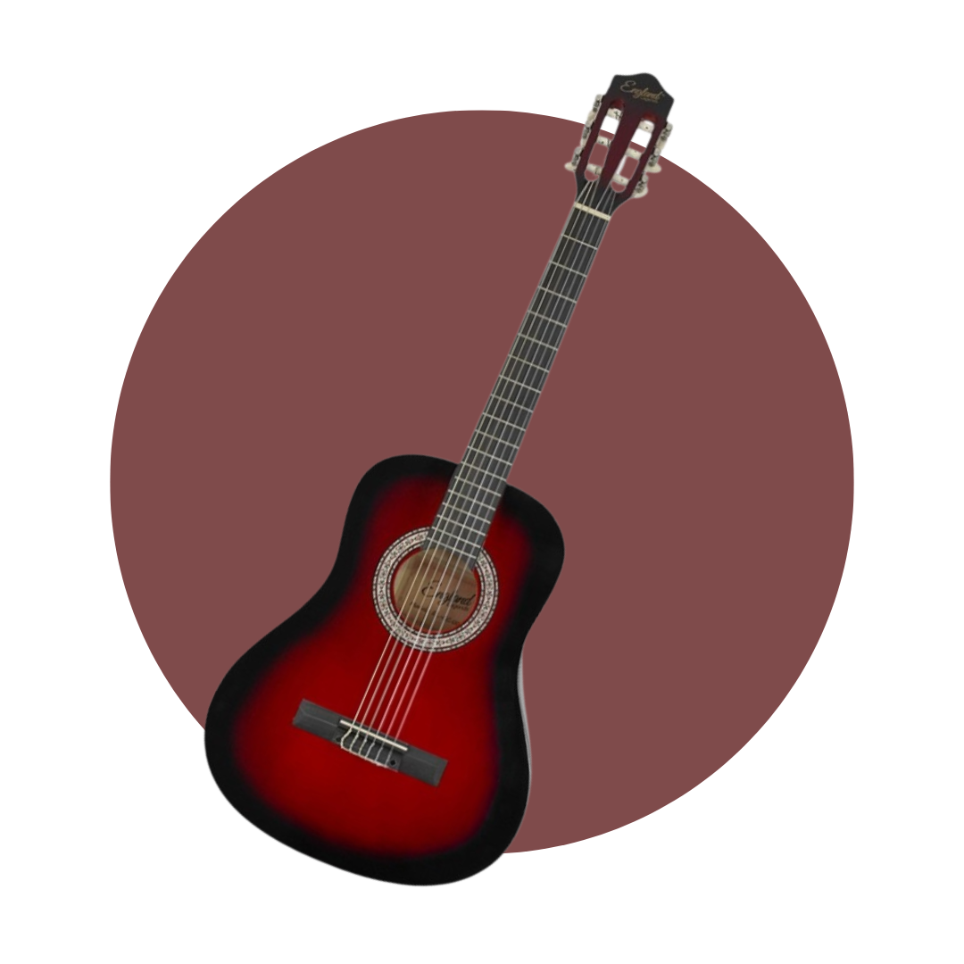 GUITARRA CLASICA 36" COLOR ROJO ENGLAND LEGENDS