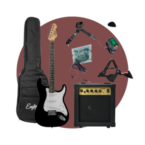 Guitarra Eléctrica mástil de arce 22 trastes 3x bobina simple ENGLAND LEGENDS EL-GEC 02 NG-SET